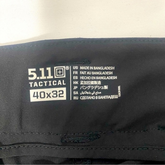 5.11 Tactical Series Men's Size 40 x 32 Outdoor Tactical Pants Black Great Cond. - Picture 5 of 5